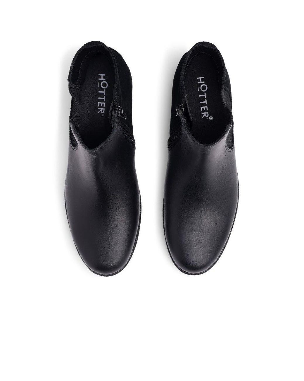 Hotter Black Tenby Wide Fit Chelsea Boots