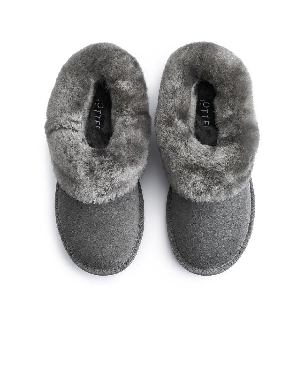 Hotter Gray Hug Slipper Boots