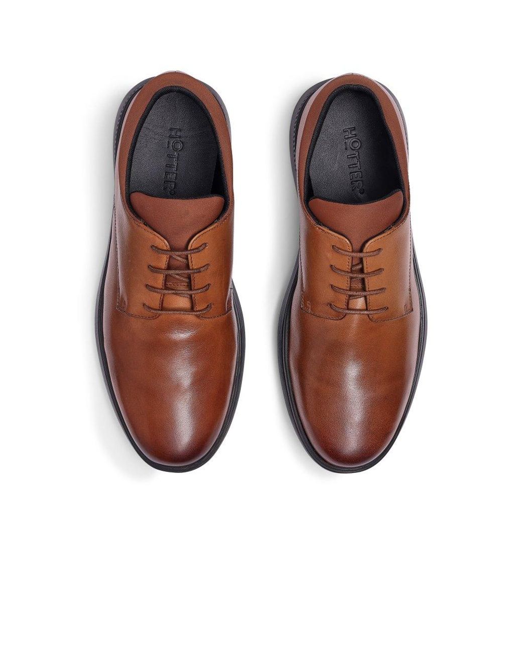 Hotter Brown Hugo Wide Fit Shoes for men