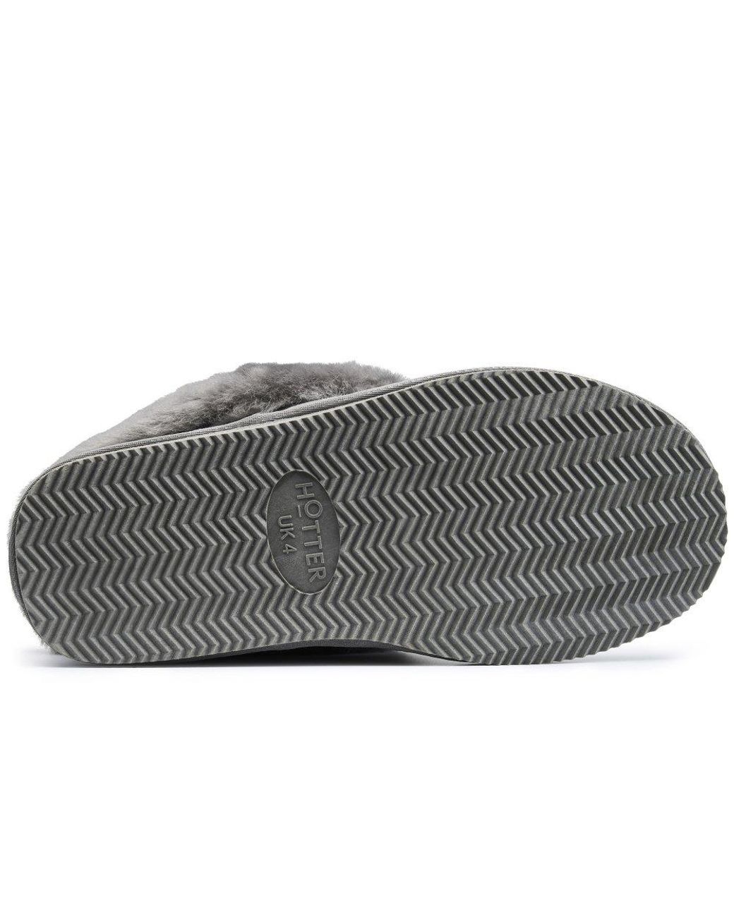 Hotter Gray Hug Slipper Boots