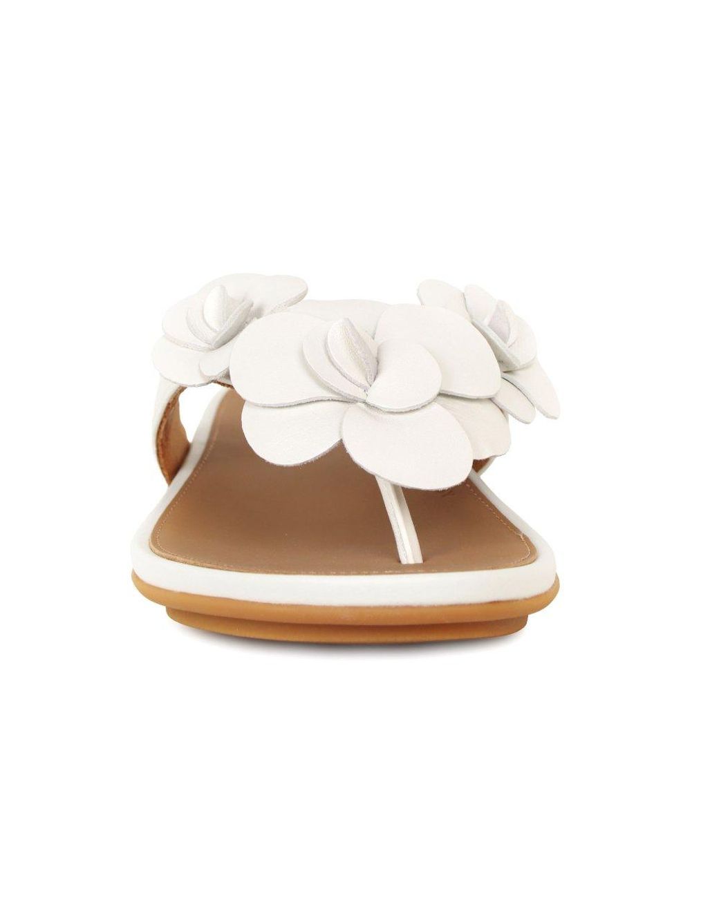 Fitflop Brown Gracie Flower Toe Post Sandals