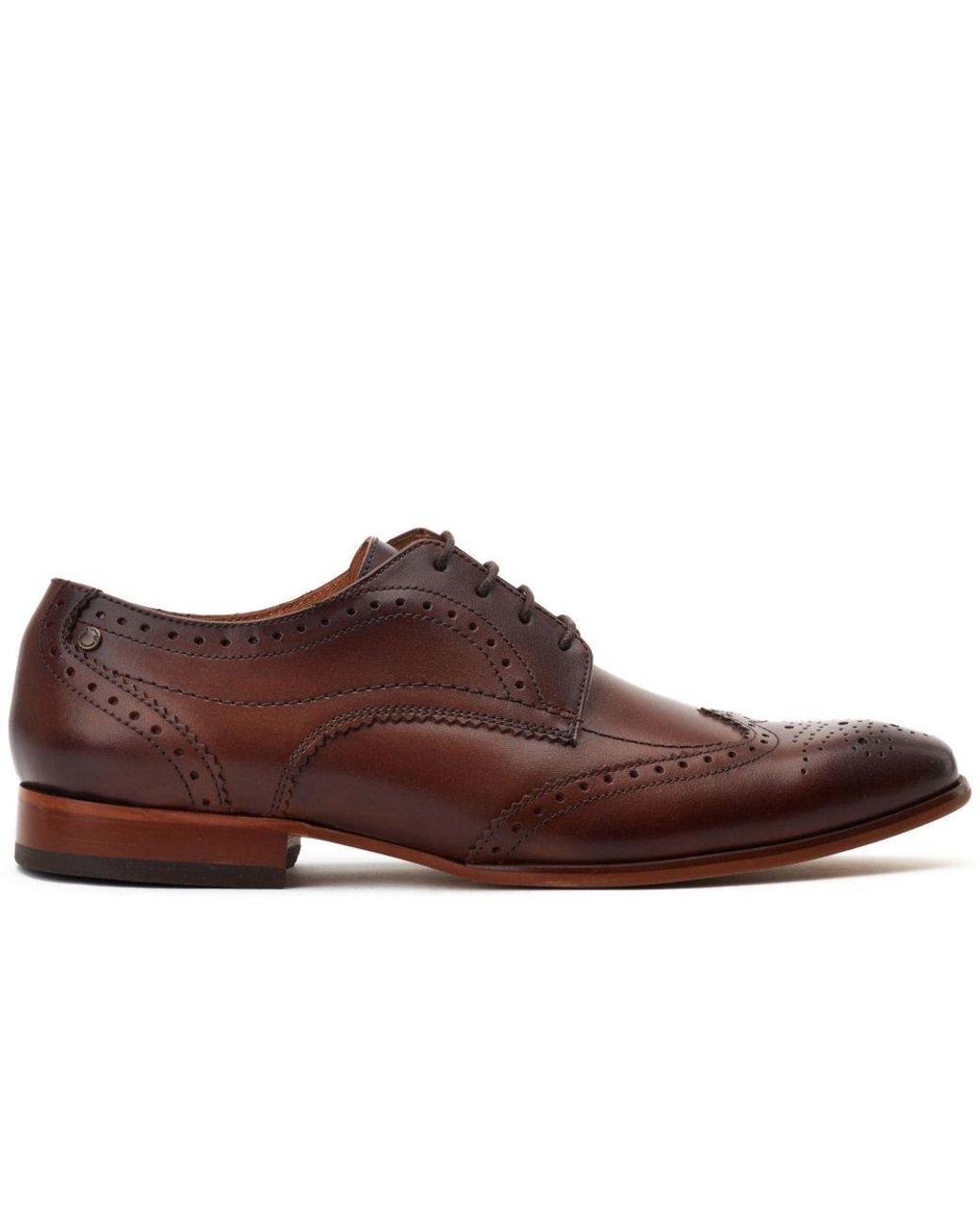 Base London Brown Barbera Lace Up Brogues for men