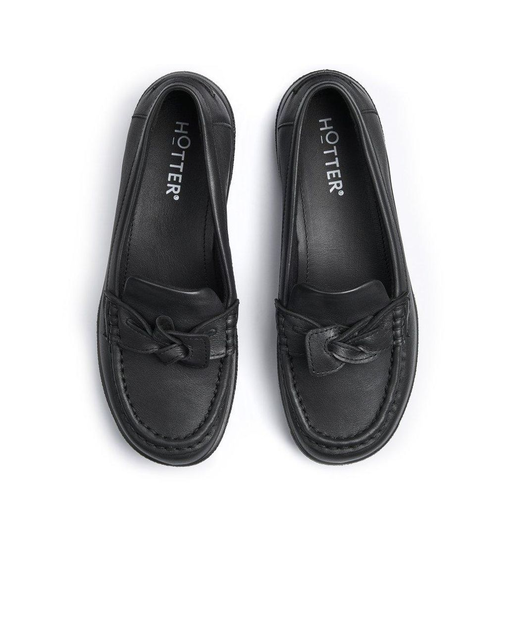 Hotter Black Cabana Shoes