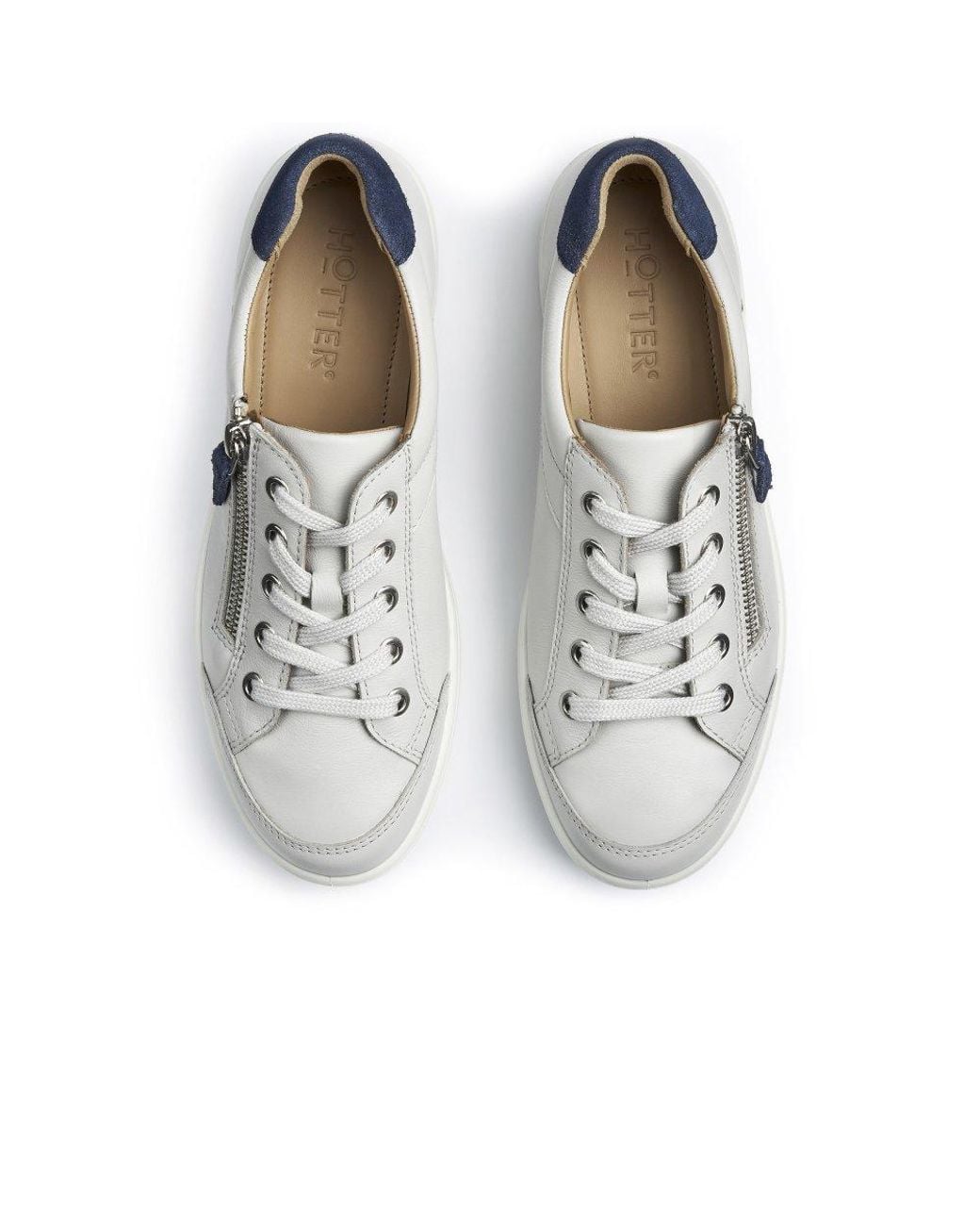 Hotter White Chase Ii Extra Wide Fit Trainers