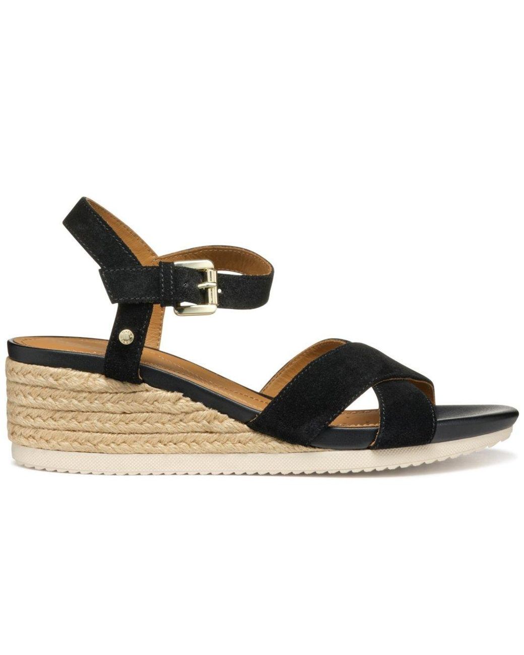 Geox Metallic D Ischia Corda Wedge Sandals
