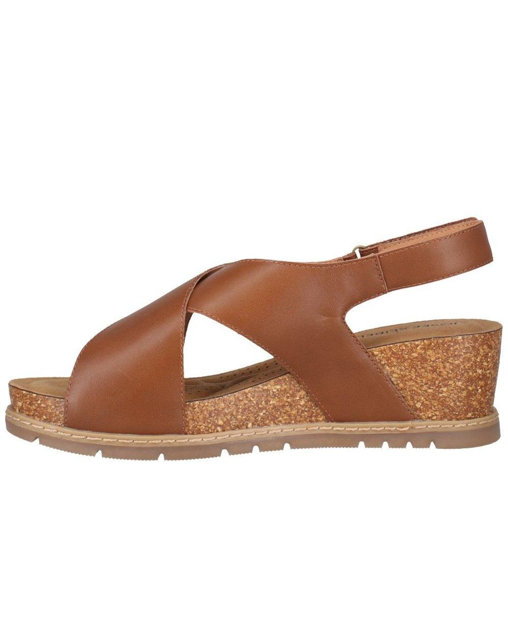 Josef Seibel Brown Eden 01 Wedge Sandals