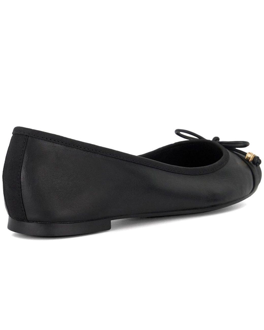 Dune Black Hallo Wide Fit Ballerinas