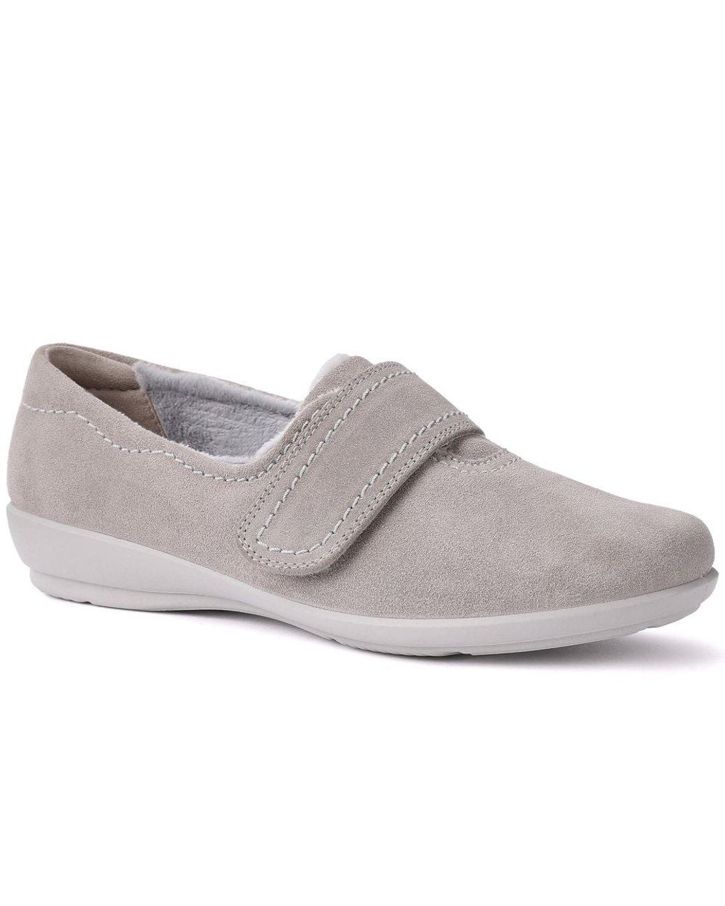 Hotter Gray Toasty Full Slipper
