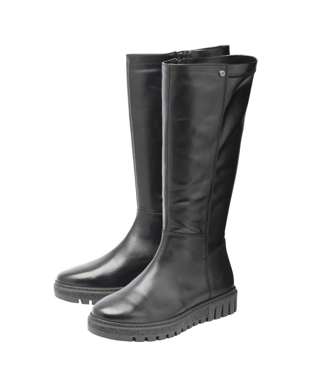 Lotus Black Sable Knee High Boots