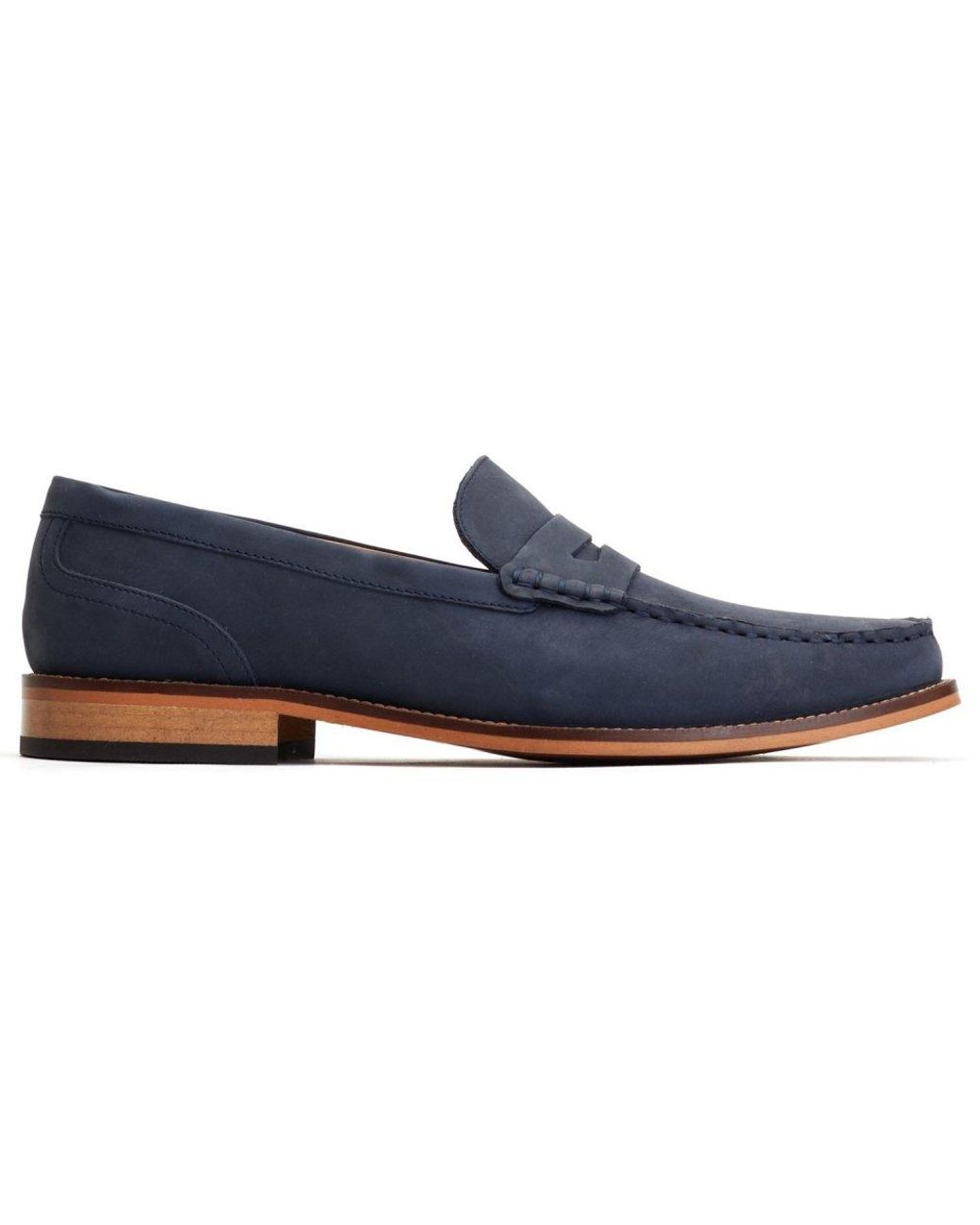 Base London Blue Garfield Penny Loafer for men