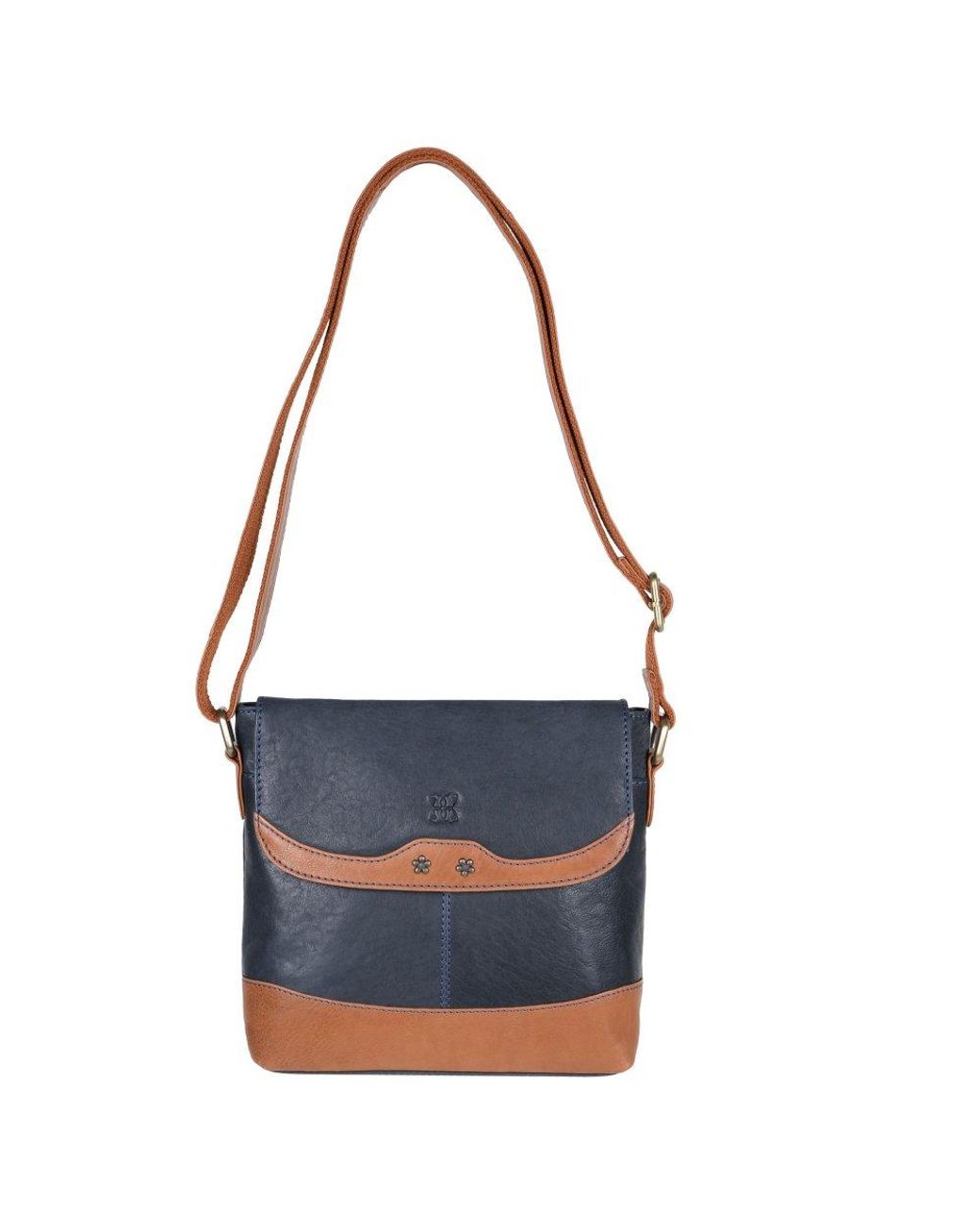 Lakeland Leather Blue Hartsop Medium Messenger Bag