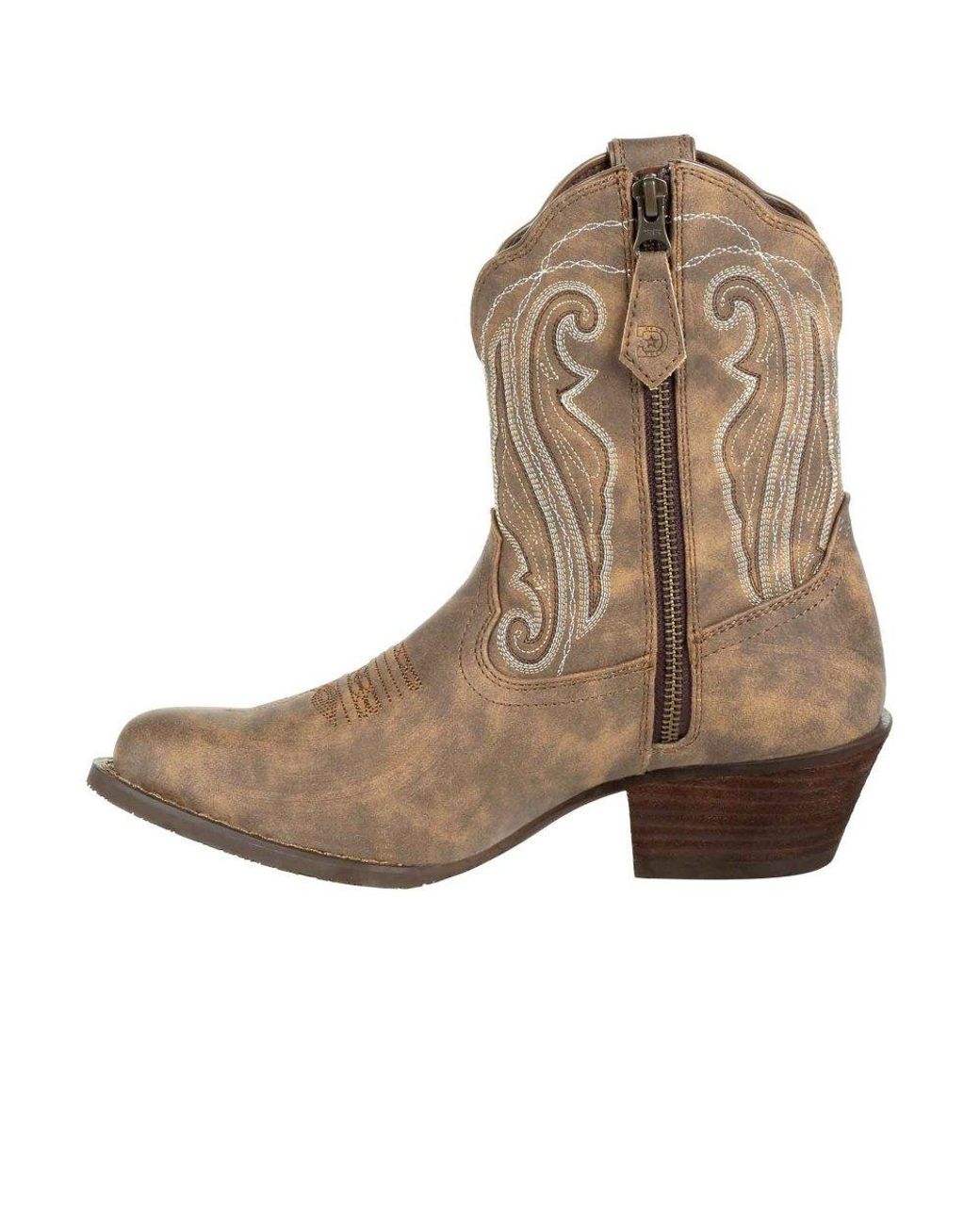 Durango Brown Crush Shortie Western Boots
