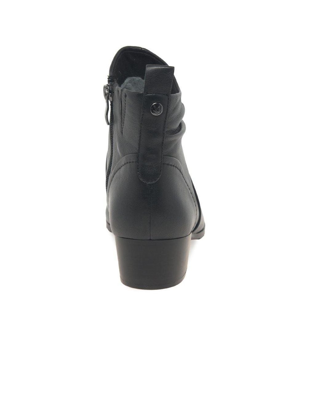 Caprice Black Fearne Ankle Boots