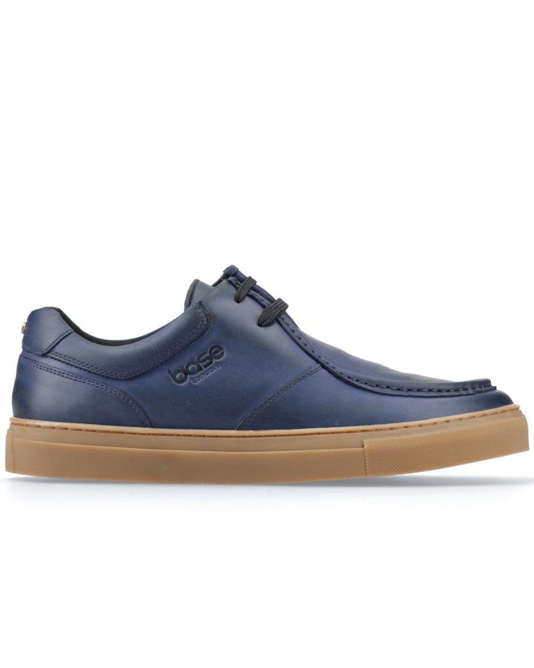 Base London Blue Dalston Wallabe Shoes for men