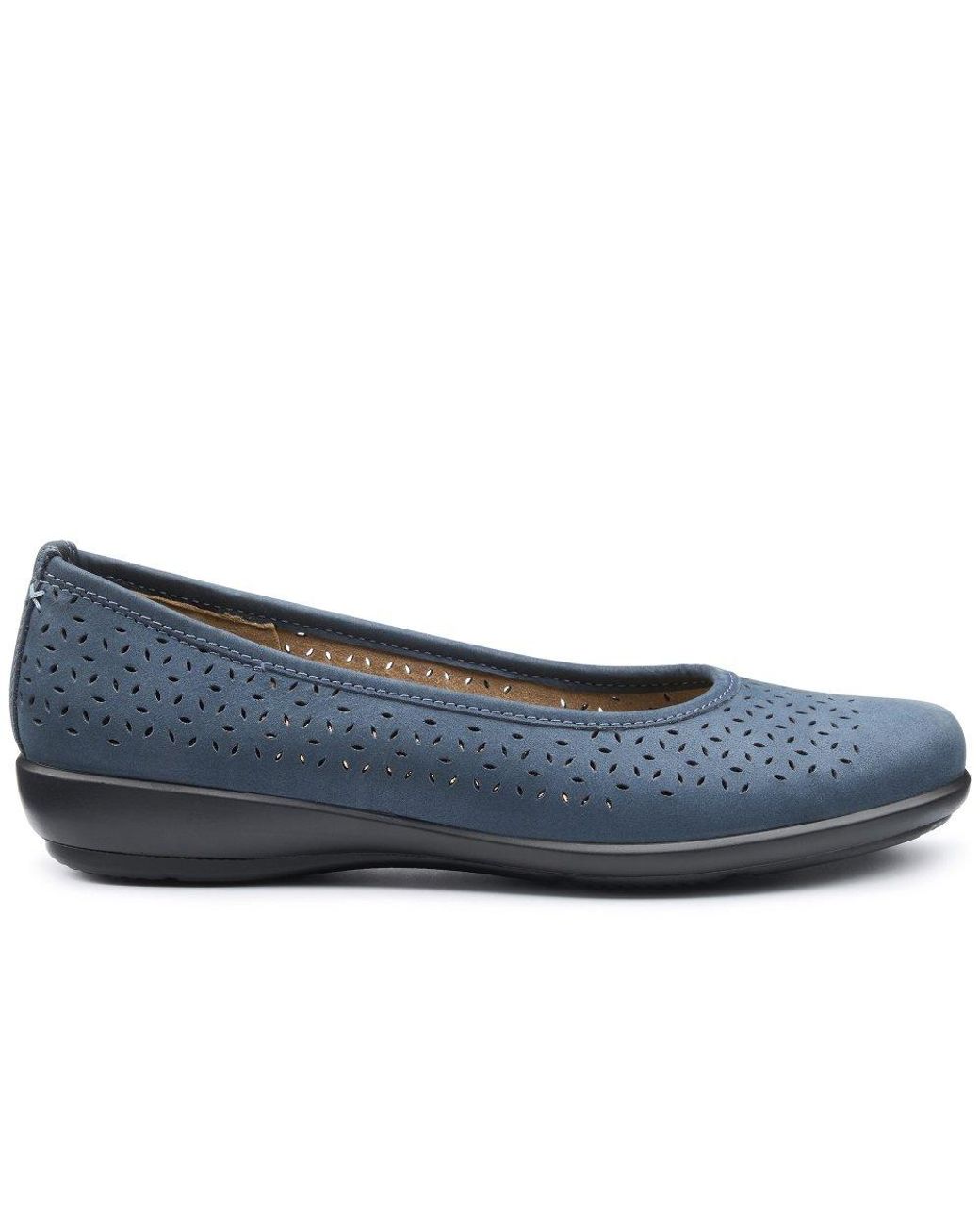 Hotter Blue Livvy Ii Wide Fit Pumps