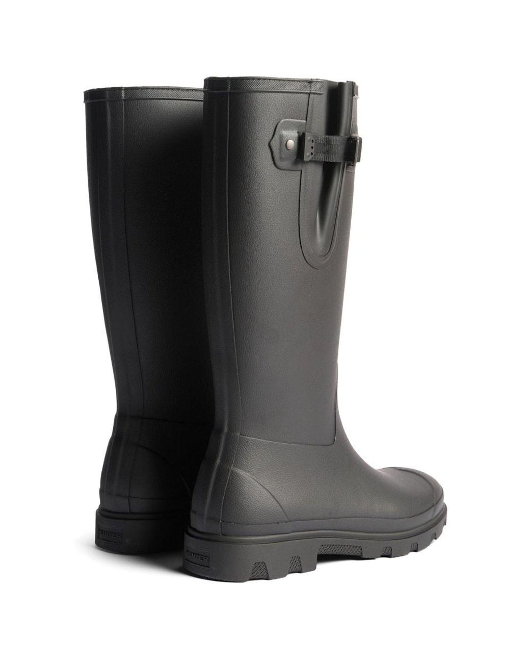 Hunter Black Field Downpour Wellingtons