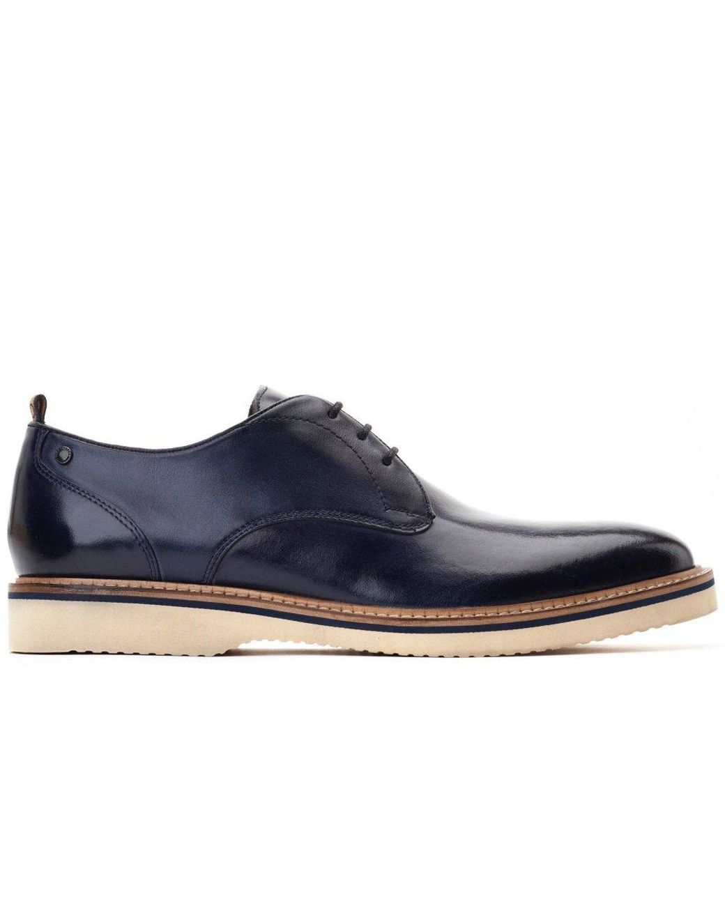 Base London Blue Woody Derby Shoes for men