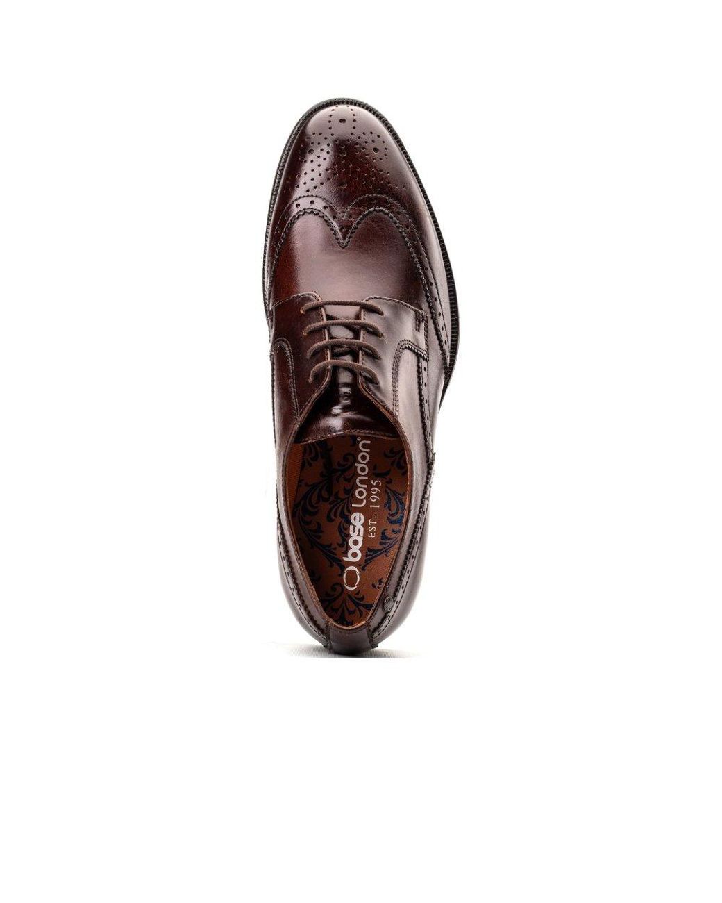 Base London Brown Bell Brogue Shoes for men