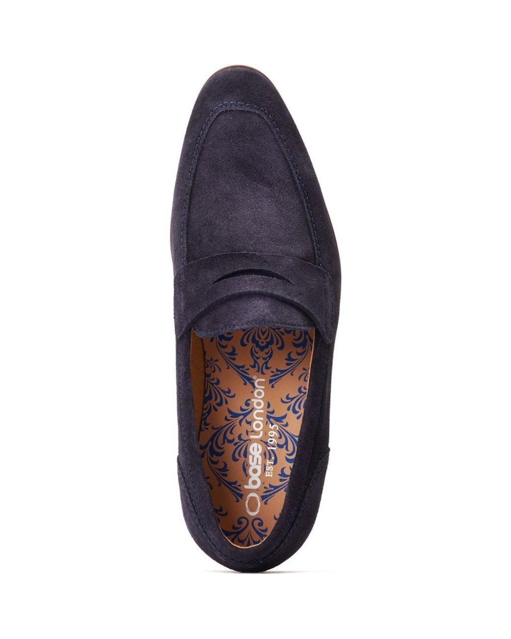 Base London Blue Bruno Penny Loafer for men