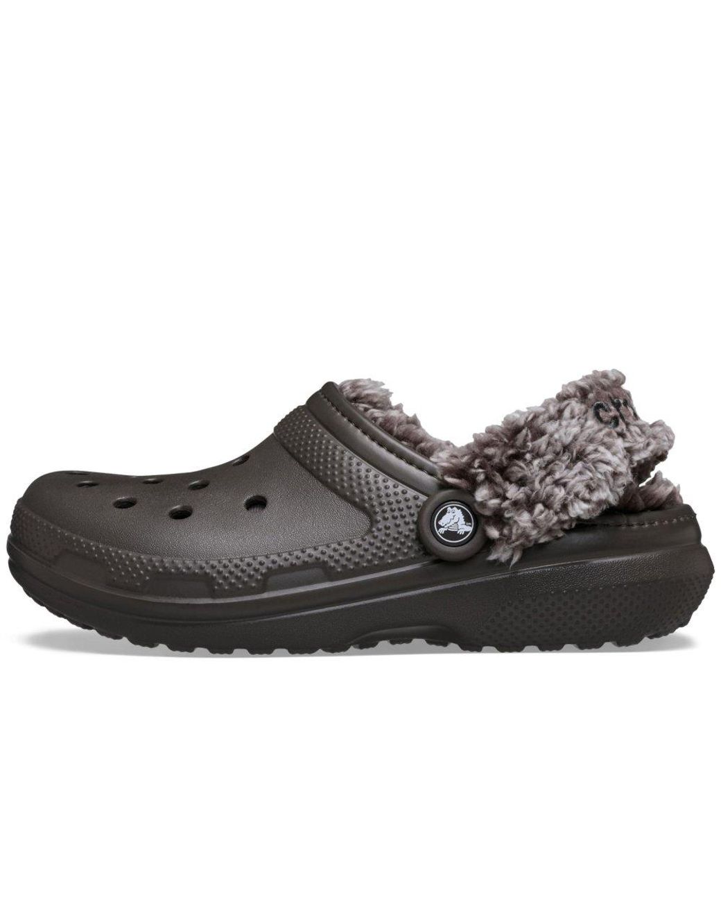 CROCSTM Black Classic Fleece Lined Clogs for men