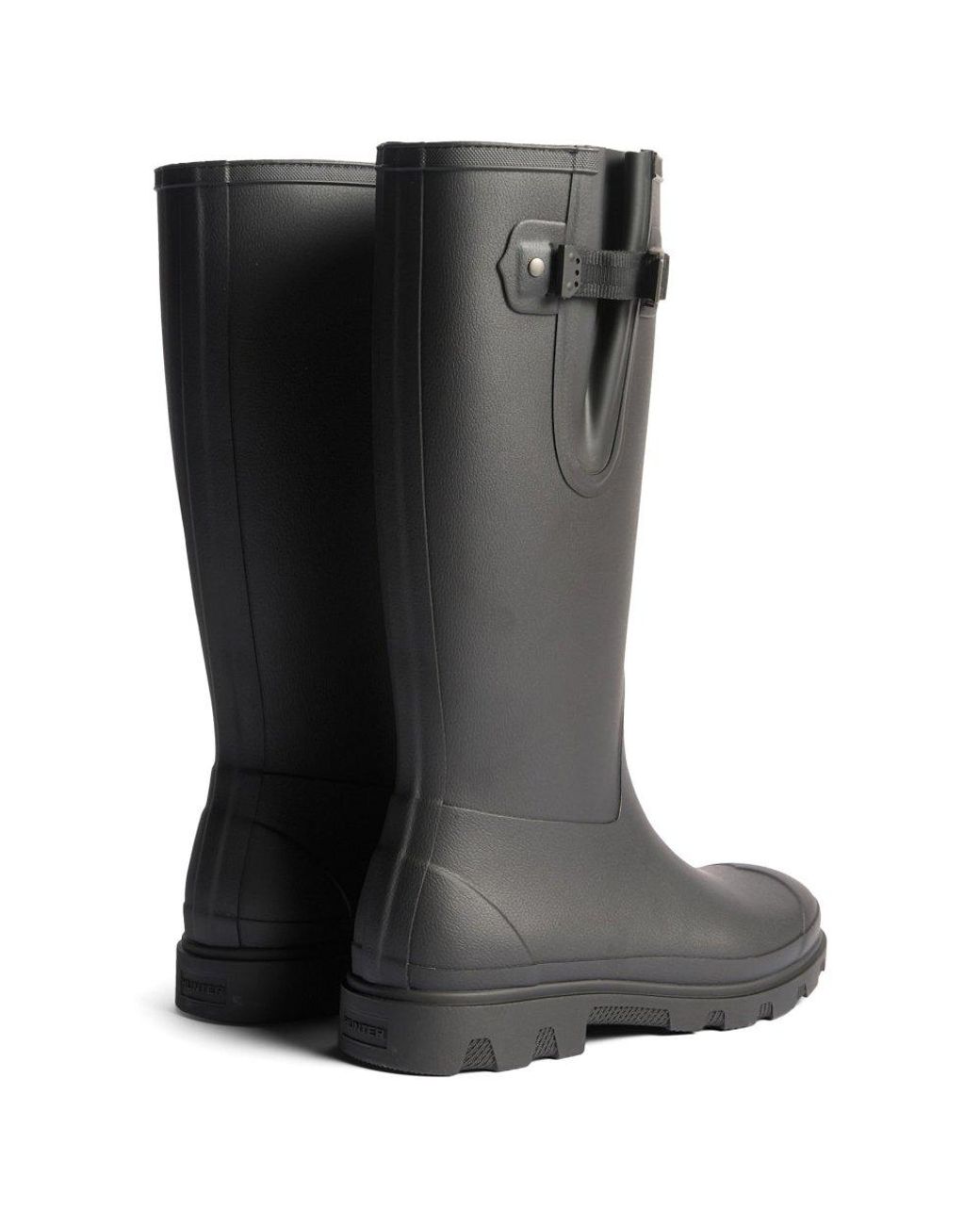 Hunter Black Field Downpour Adjustable Wellingtons for men