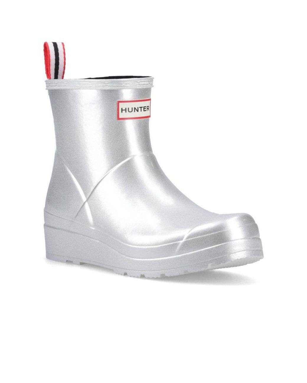 Hunter White Play Short Wellingtons