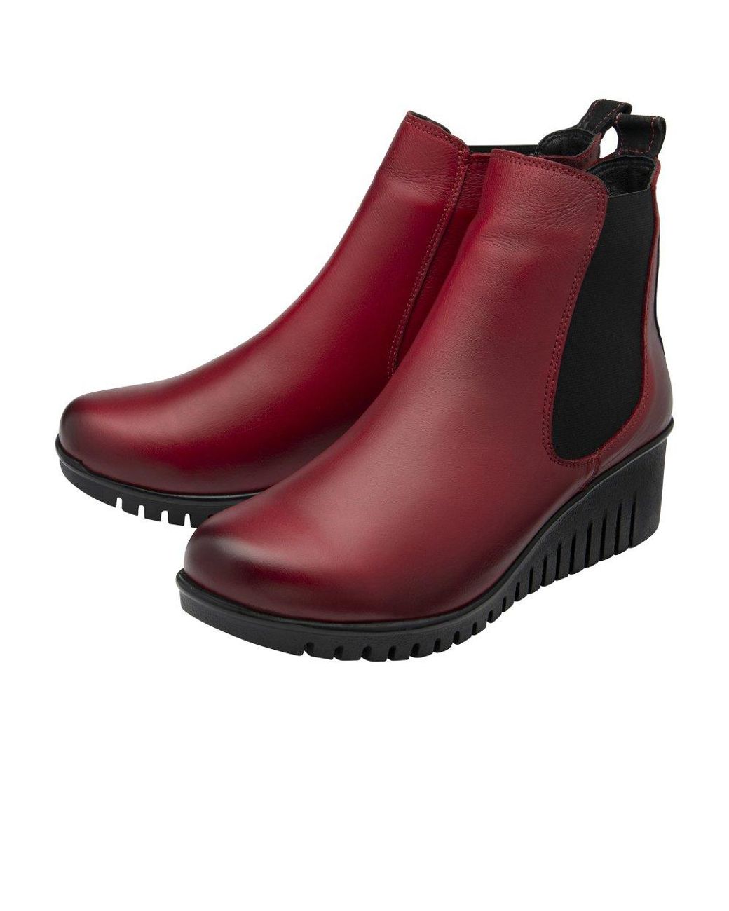 Lotus Red Dresden Ankle Boots