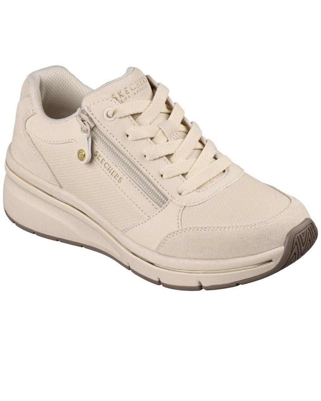 Skechers White Billion Flex Luxe Up Trainers