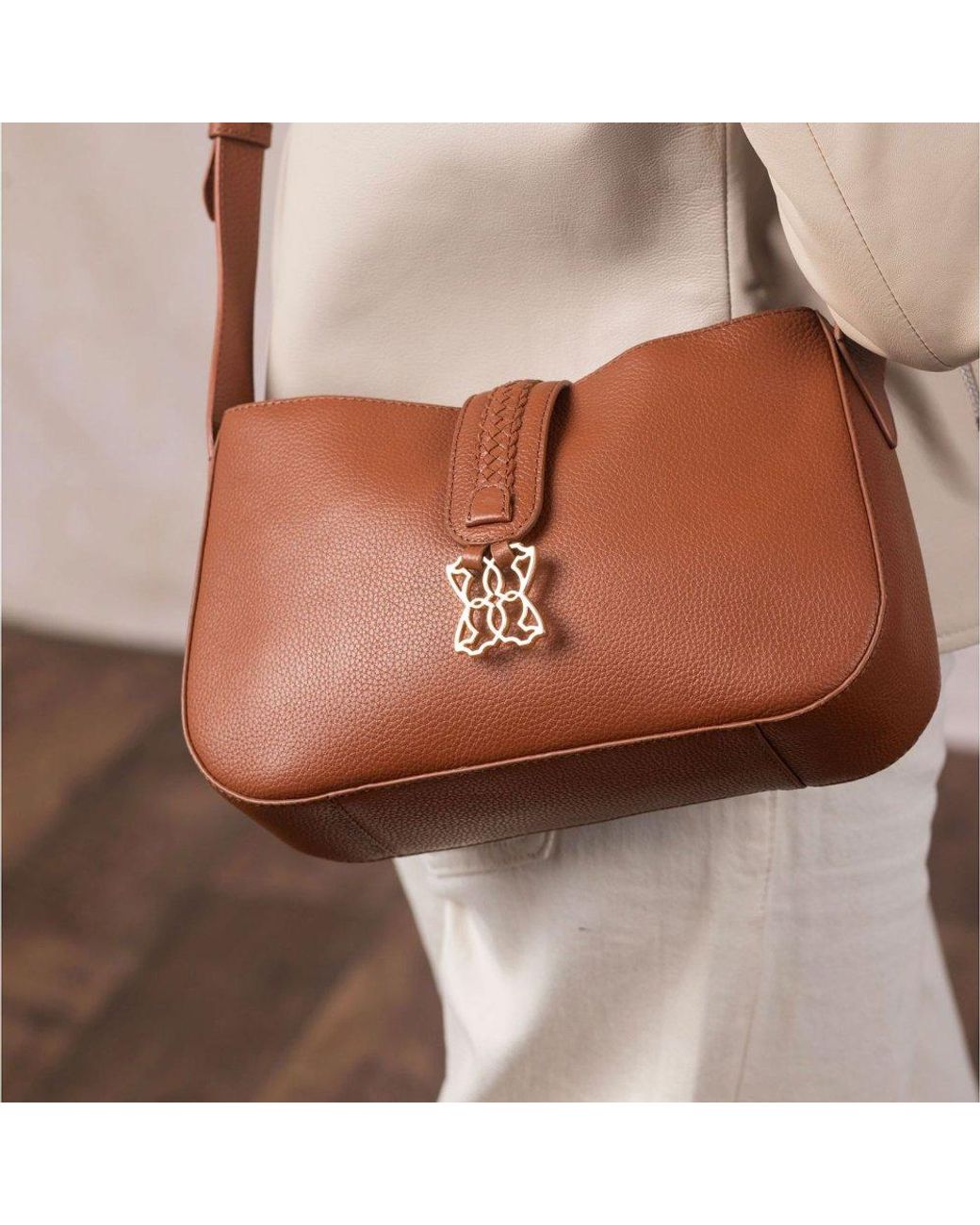Lakeland Leather Brown Dalston Crossbody Bag