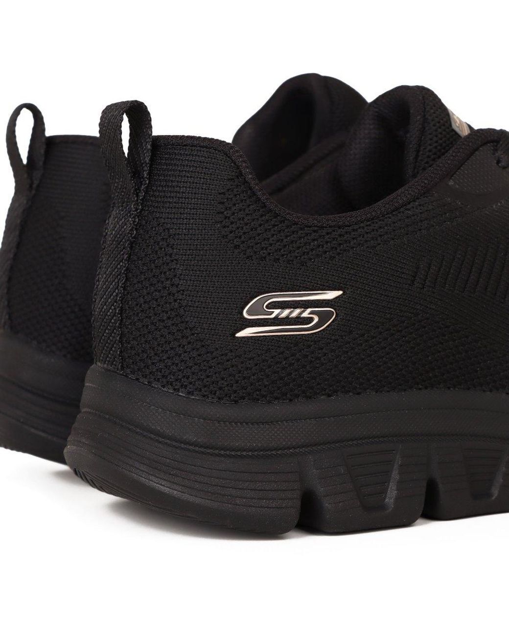 Skechers Black Bob Sport B Lite Lace Trainers