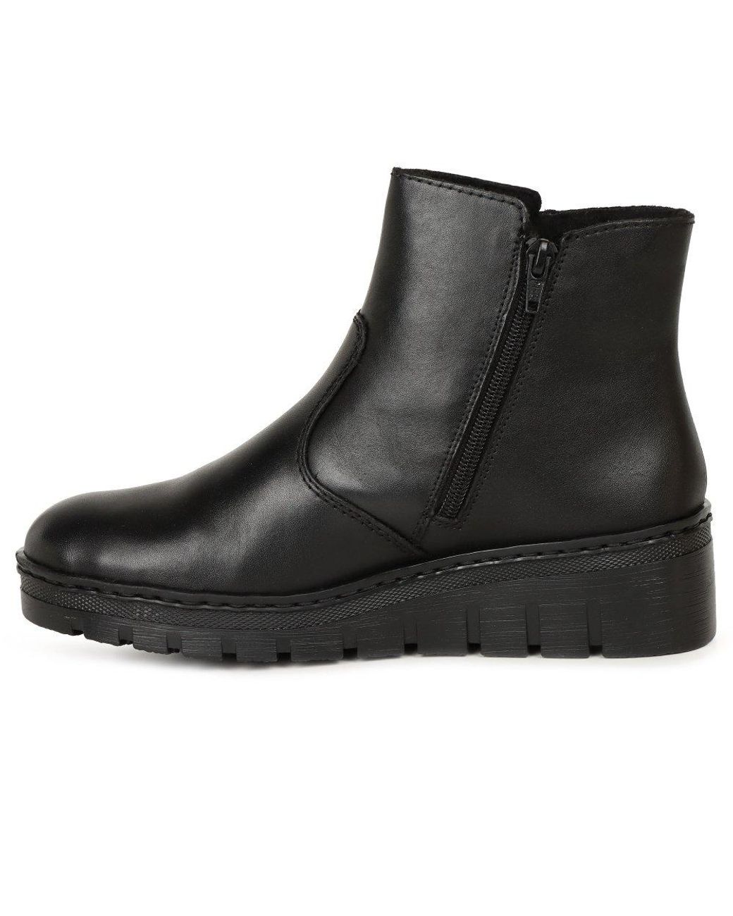 Rieker Black Capital Ankle Boots