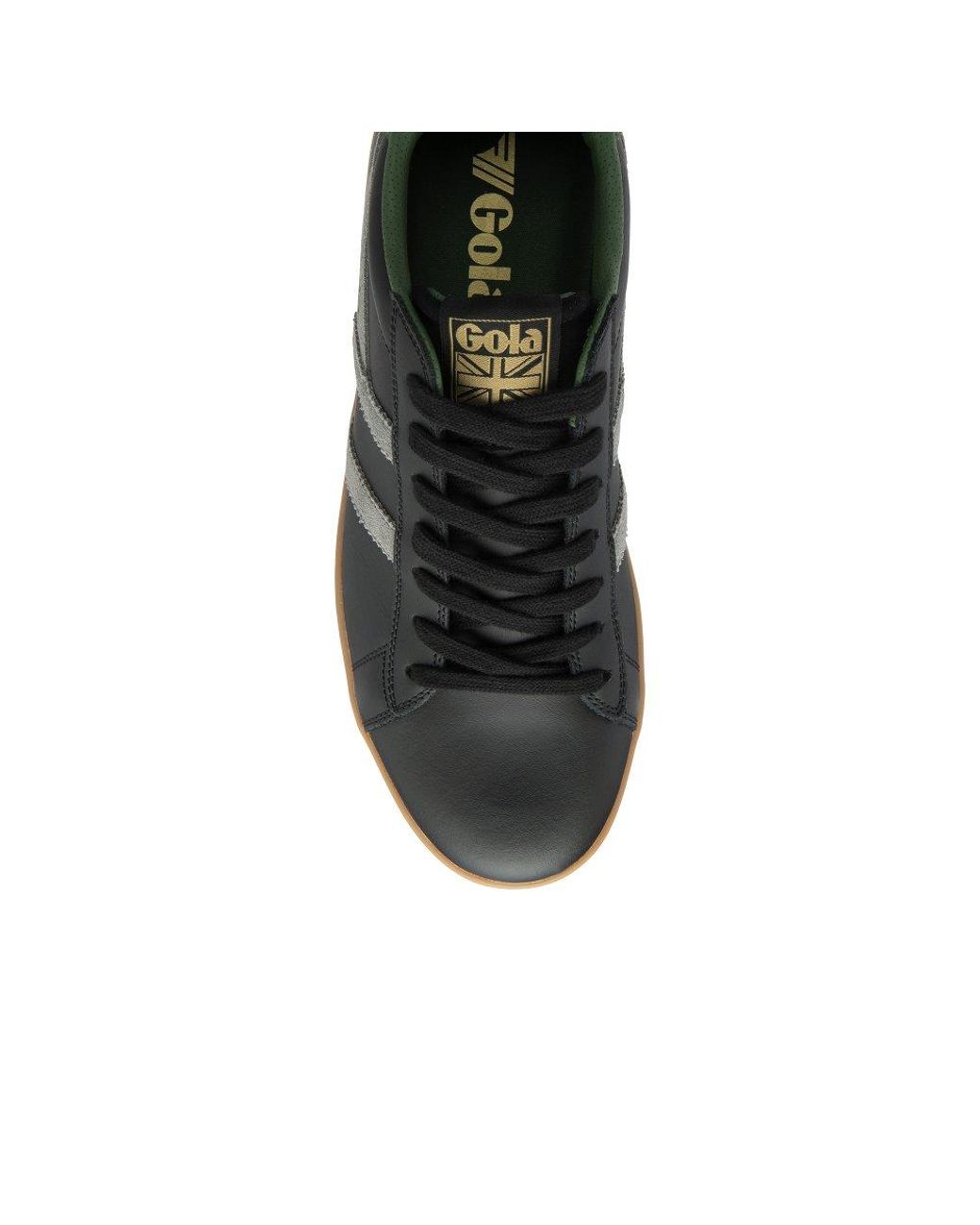 Gola Black Equipe Ii Leather Trainers for men