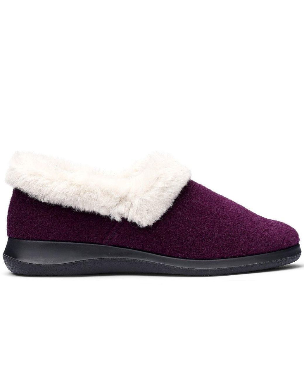 Hotter Purple Snug Ii Wide Fit Slippers