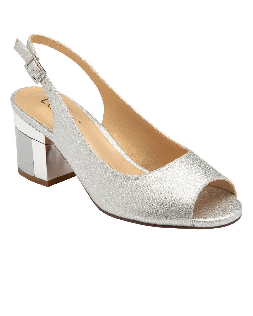 Lotus White Evelyn Slingback Sandals