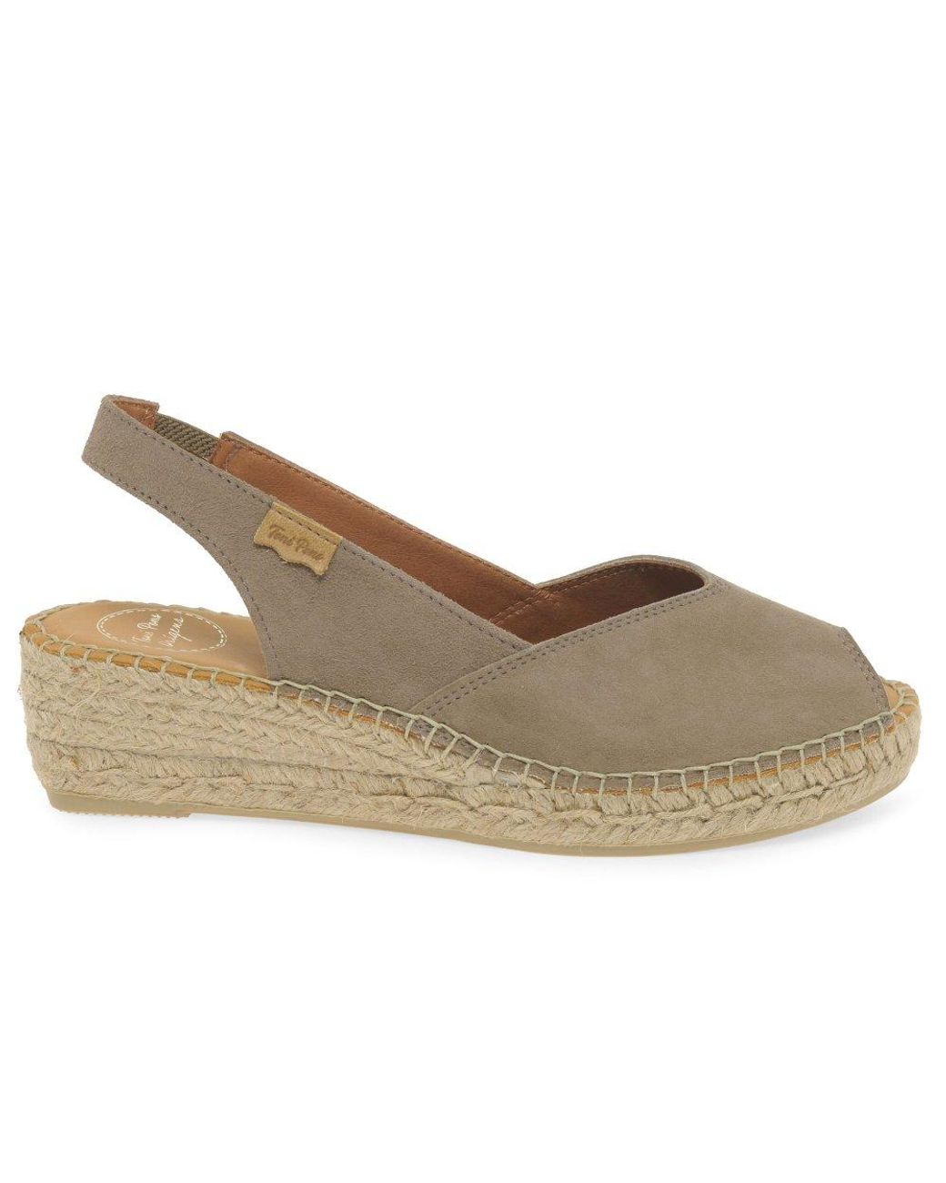 Toni Pons Gray Bernia Wedge Heel Espadrille Sandals