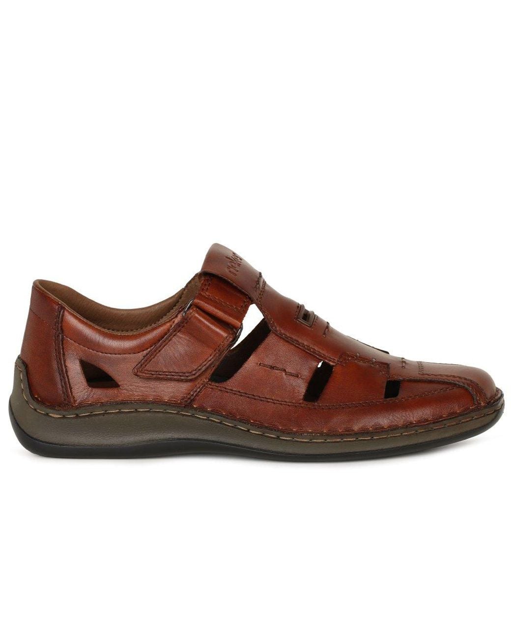 Rieker Brown Founder Fisherman Sandals for men