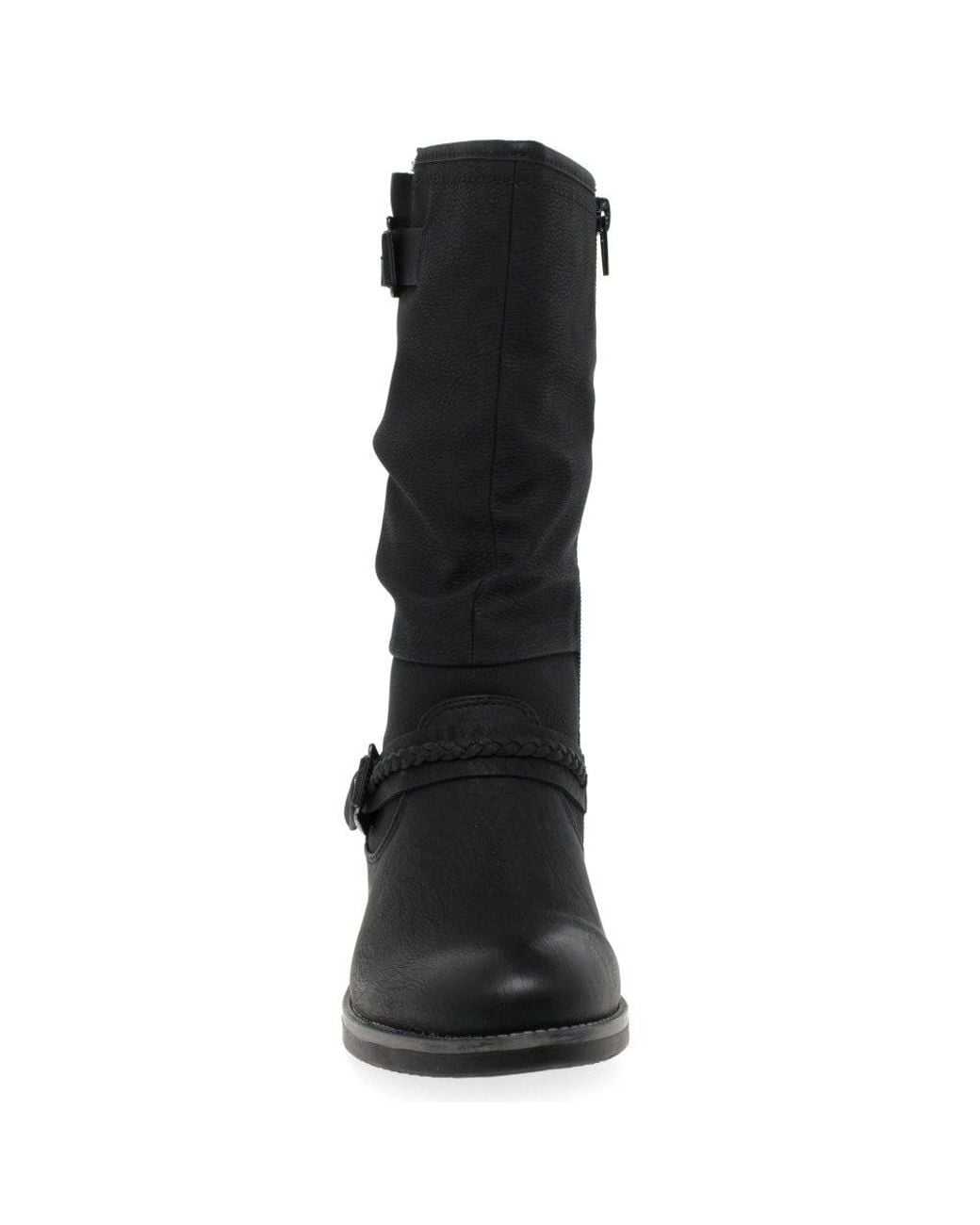 Rieker Black Estella Calf Length Slouch Boots