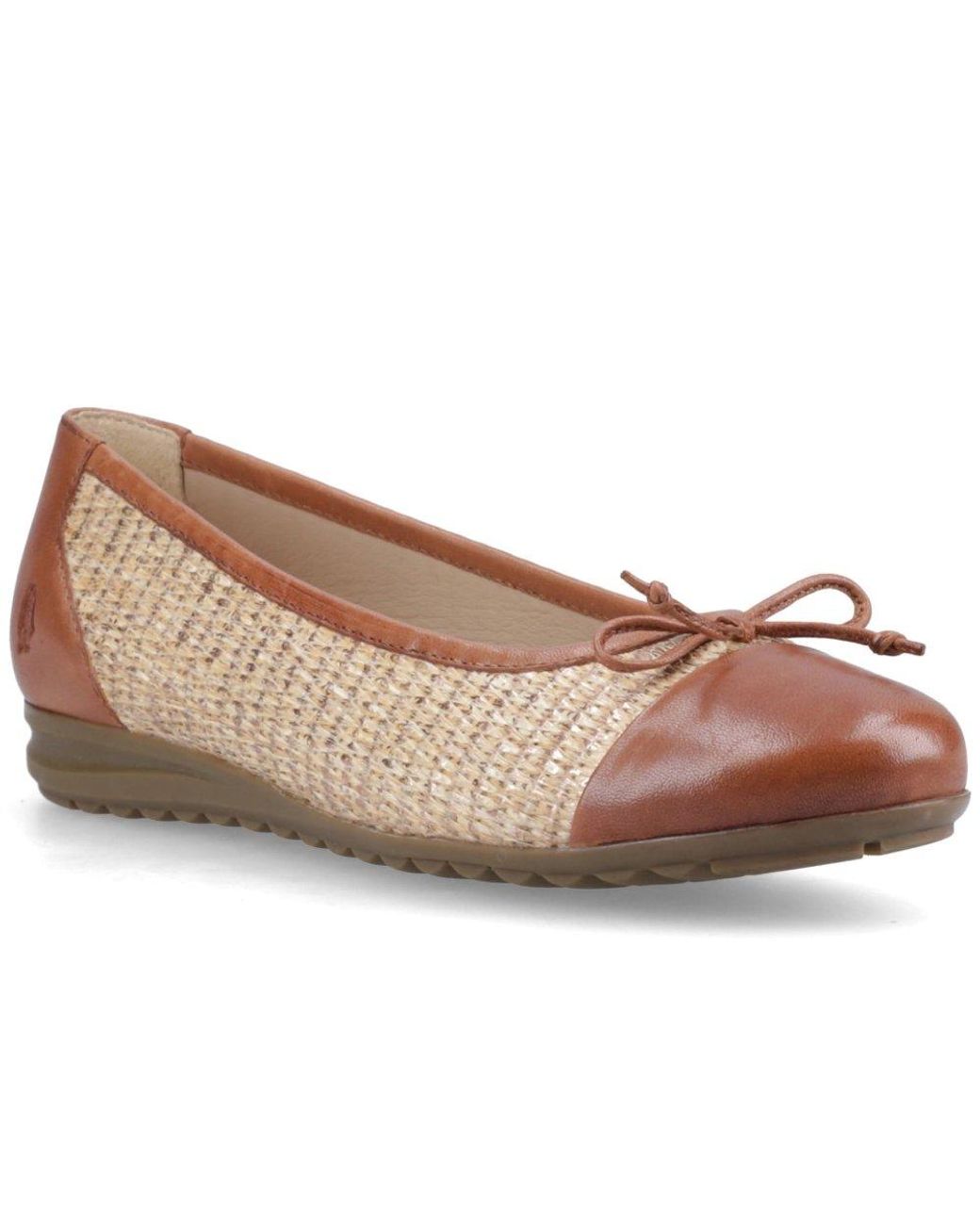 Hush Puppies Brown Laurie Toe Cap Ballerinas