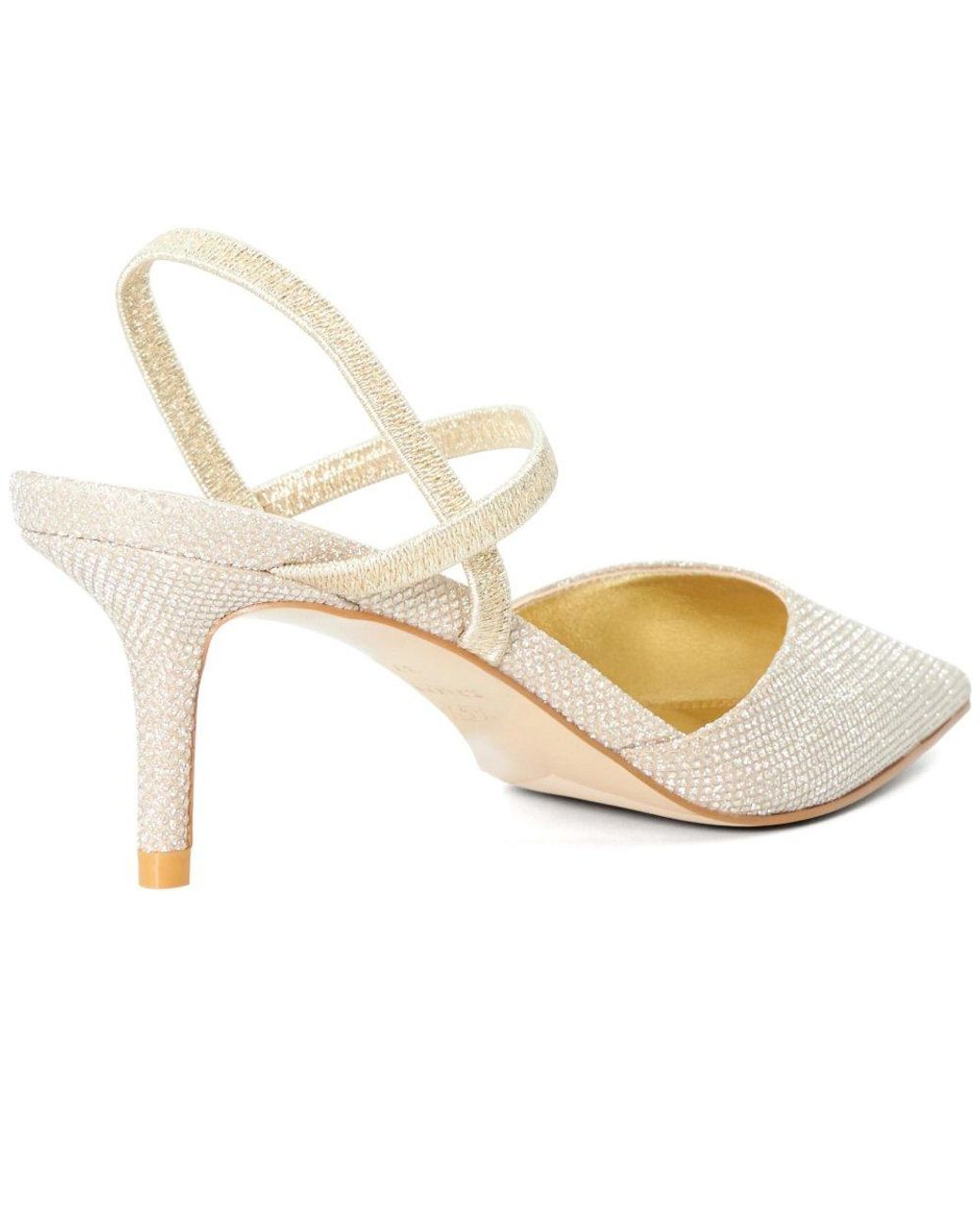Dune White Classical Court Shoes