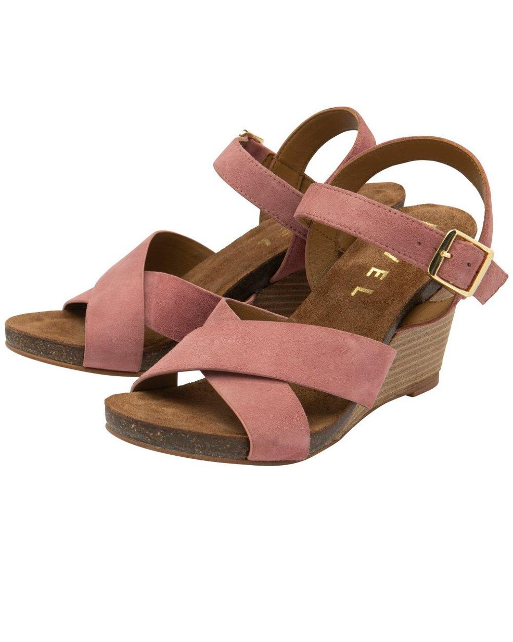 Ravel Brown Kelty Wedge Sandals