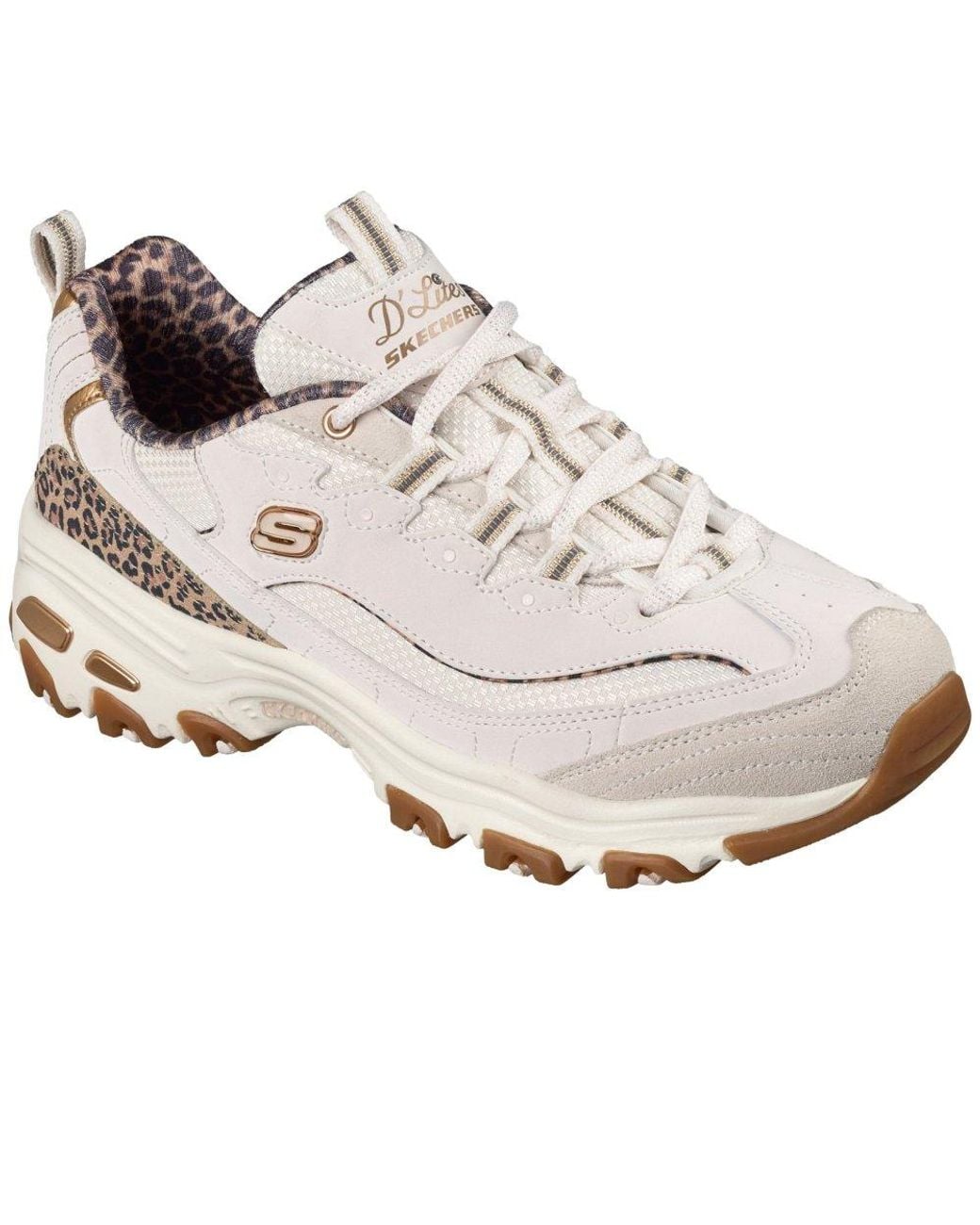 Skechers White Dlites Wild Charm Trainers