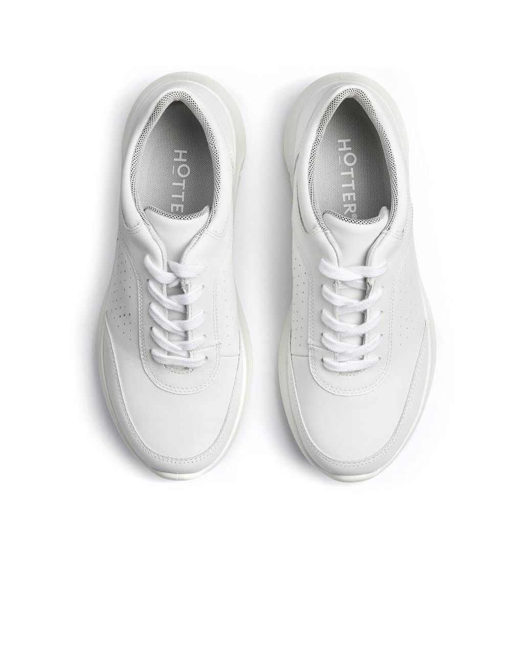 Hotter White Orion Casual Trainers