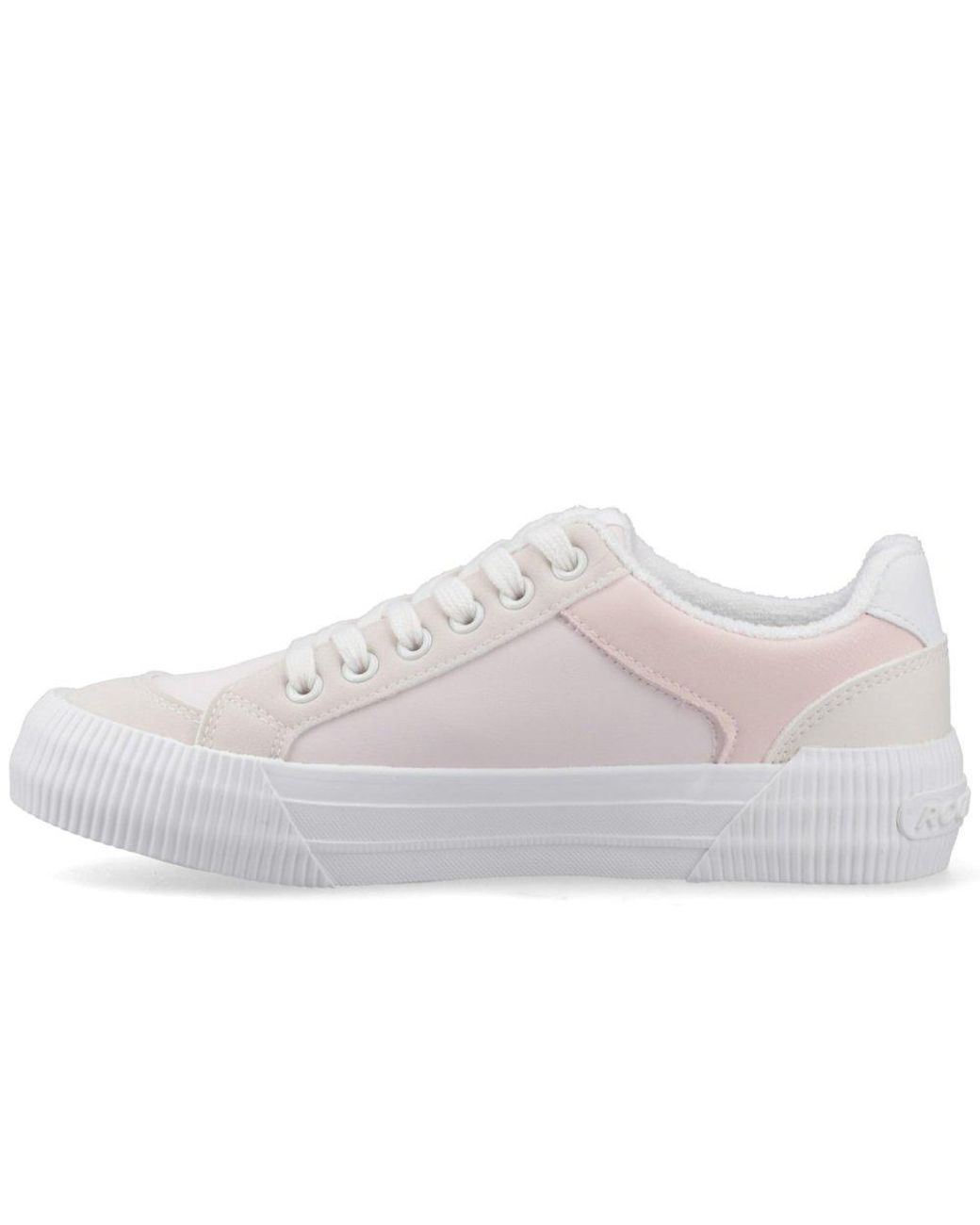 Rocket Dog White Cheery Blocked Lyon Trainers