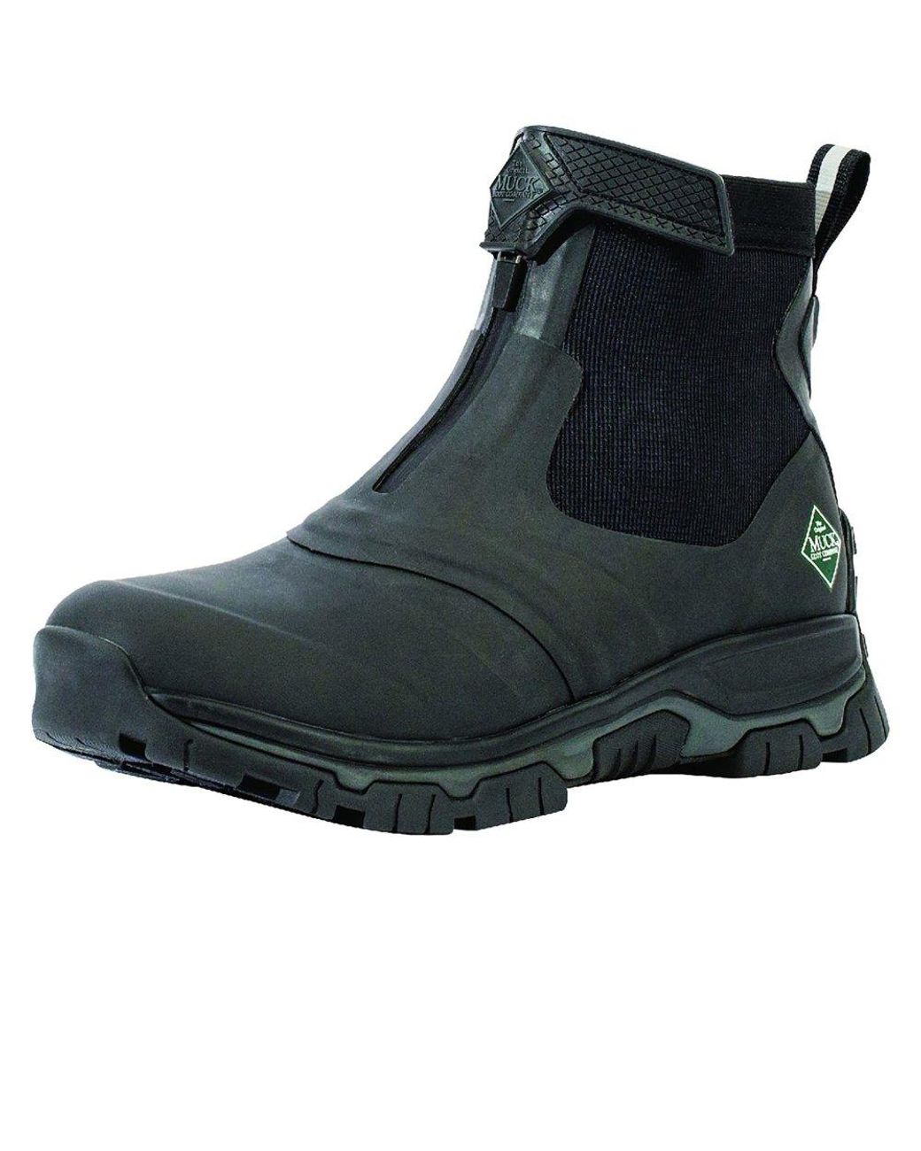 Muck Boot Black Apex Mid Zip Wellingtons for men