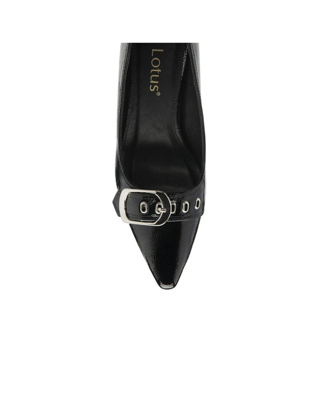 Lotus Black Lystra Court Shoes