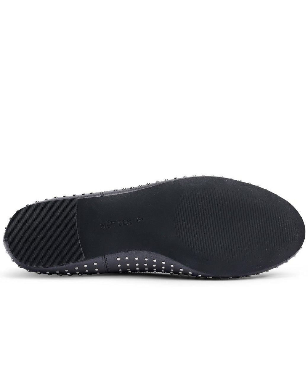 Hotter Black Ebba Wide Fit Ballerina Pumps