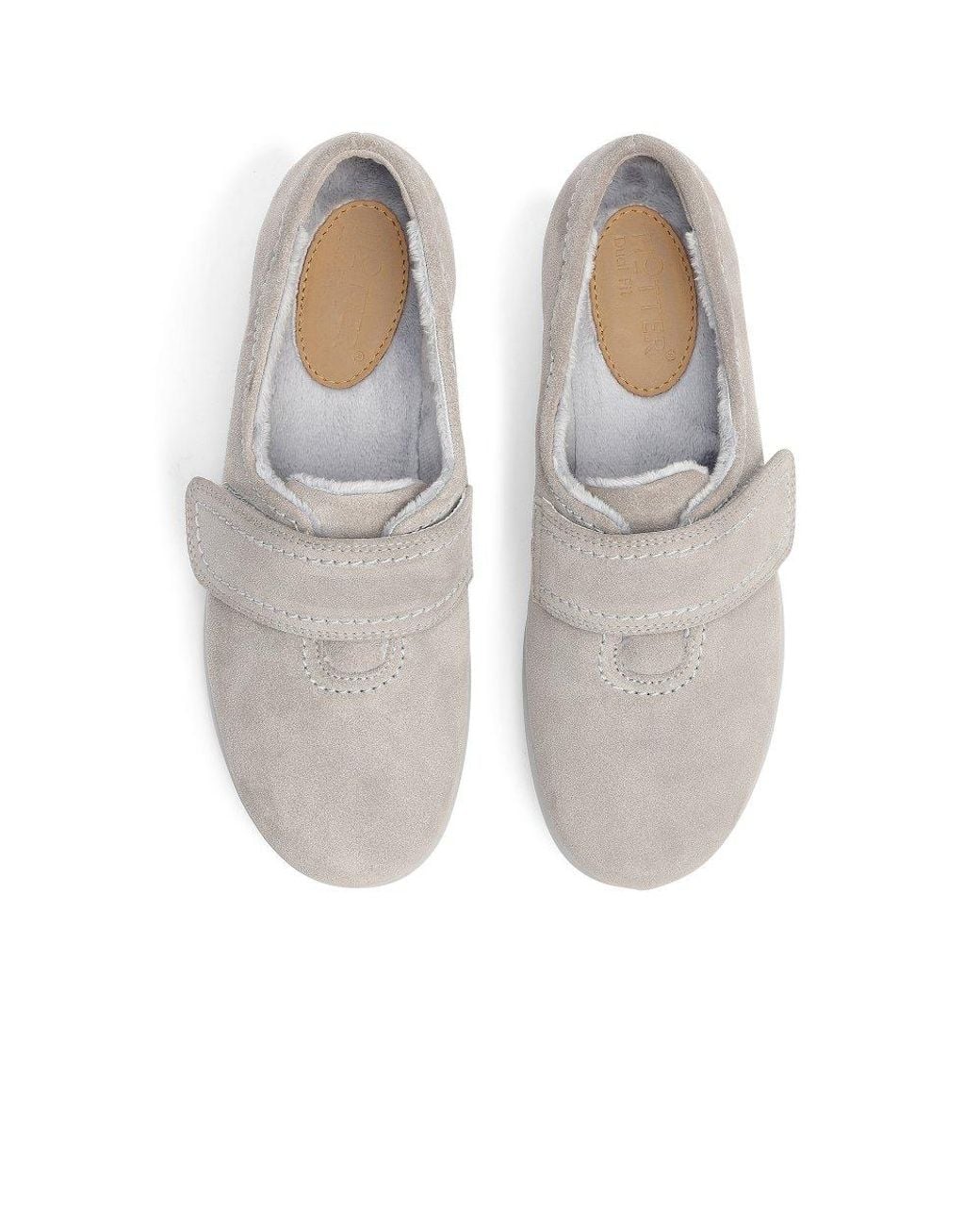 Hotter Gray Toasty Full Slipper