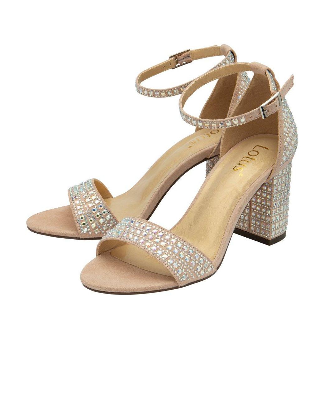 Lotus Metallic Marquesa Heeled Sandals