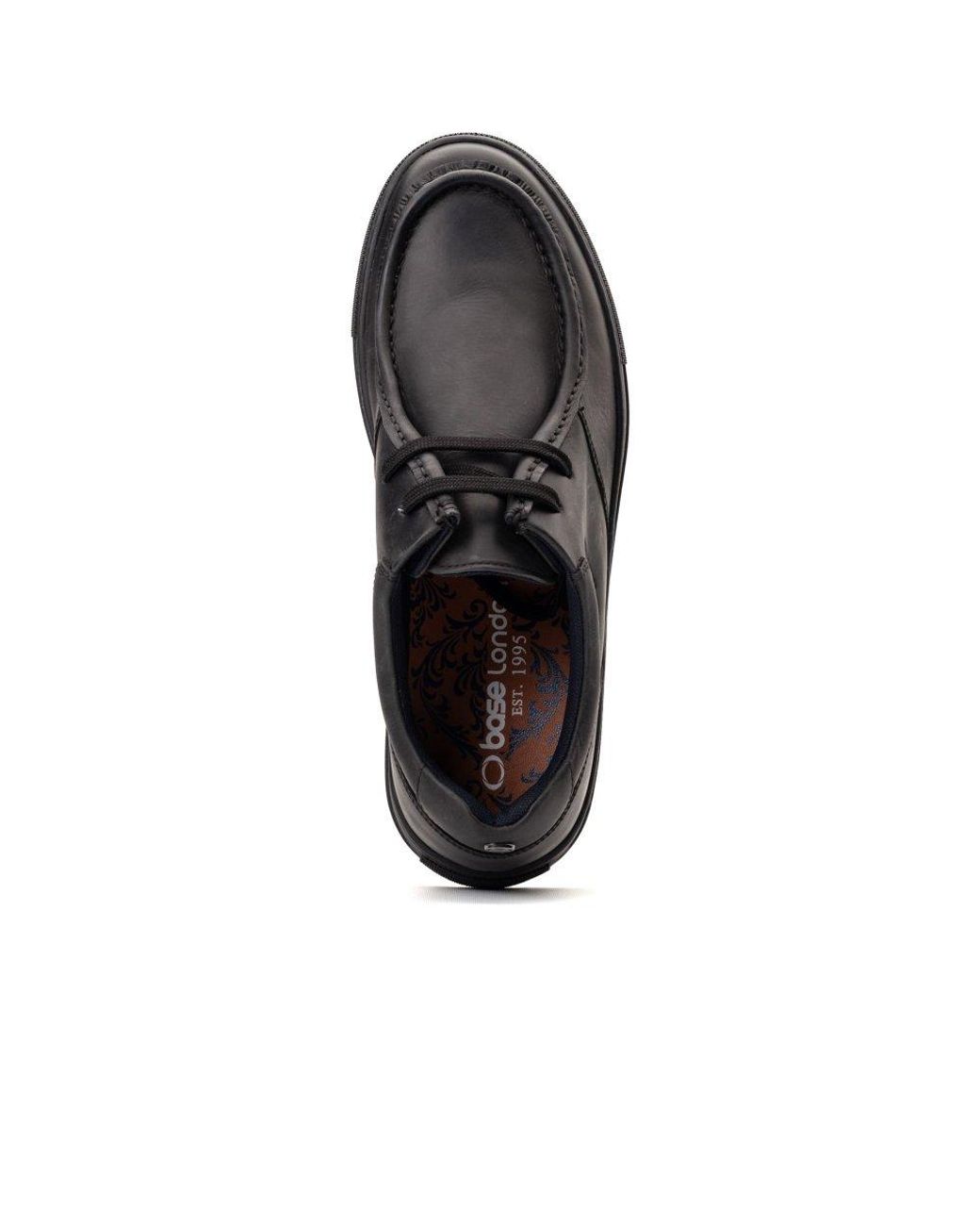 Base London Black Dalston Wallabe Shoes for men