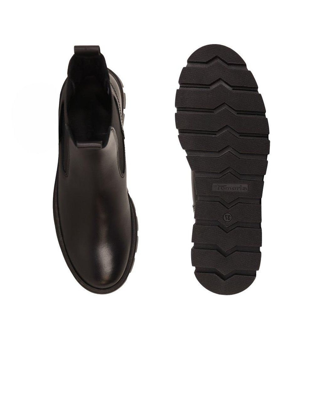 Tamaris Black Cobina Chelsea Boots